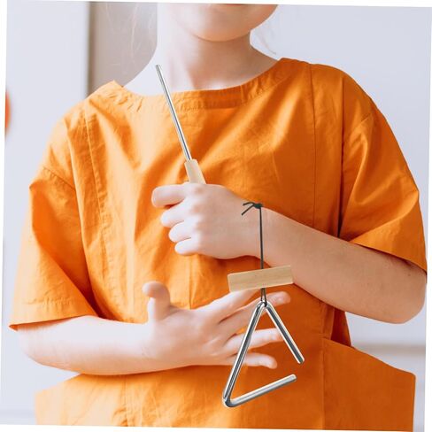 Generic Orff 5-Inch Steel Triangle Bell with Striker Handheld Percussion Instrument for Music Education and Rhythm Practice in Saudi Arabia