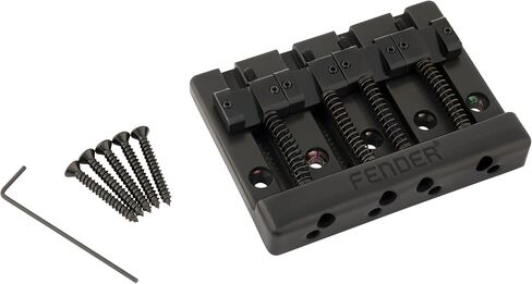 Fender HiMass 4-String Bass Bridge Assembly With Brass Saddles, Black in Saudi Arabia