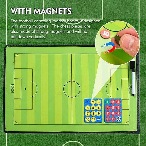 Football Tactic Board, Soccer Coaching Marker Board with Magnets, 2pcs Whiteboard Marker, Eraser in Saudi Arabia