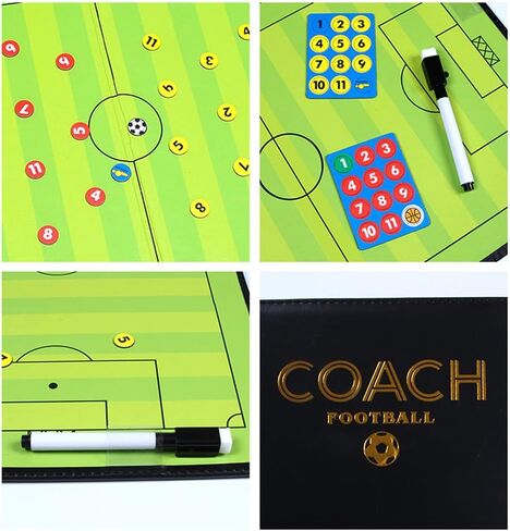 Football Tactic Board, Soccer Coaching Marker Board with Magnets, 2pcs Whiteboard Marker, Eraser in Saudi Arabia