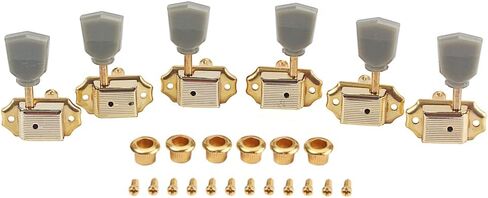 Guitar Tuners (3L + 3R Handed),6 PCS 1:18 Guitar String Tuning Pegs Tuner Machine Heads Knobs Tuning Keys for Acoustic or Electric Guitar(Silver) in Kuwait