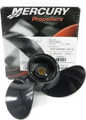 Mercury 897618A10 Black Max 3-Blade Aluminum Propeller, 8.9" Dia. X 8.5" Pitch, Right Hand Rotation in Saudi Arabia