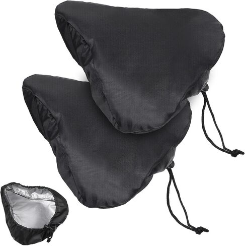 Waterproof Bicycle Seat Cover for Bicycles and E-Bikes Outdoor Protection, 2 Pcs Bike Seat Rain Cover with Drawstring Heavy Duty Bike Seats Cushion Protector Shield for Men Women in Saudi Arabia