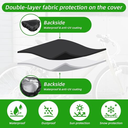 Waterproof Bicycle Seat Cover for Bicycles and E-Bikes Outdoor Protection, 2 Pcs Bike Seat Rain Cover with Drawstring Heavy Duty Bike Seats Cushion Protector Shield for Men Women in Saudi Arabia
