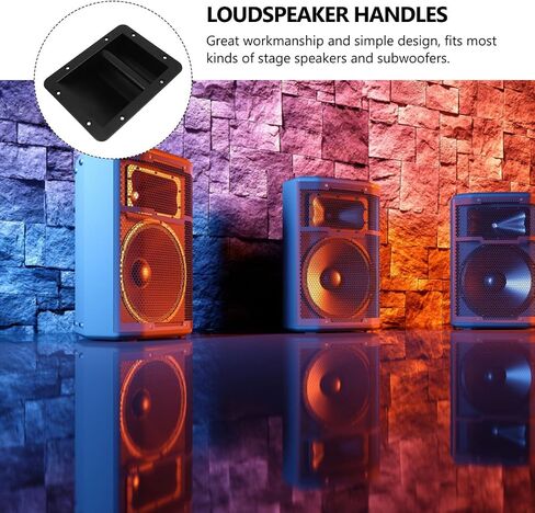 Milisten 4-Pack Recessed Speaker Cabinet Handles, Plastic Heavy-Duty Replacement Audio Handles for Stage Monitors, Subwoofers, PA Speaker Box in Saudi Arabia