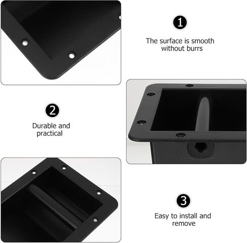 Milisten 4-Pack Recessed Speaker Cabinet Handles, Plastic Heavy-Duty Replacement Audio Handles for Stage Monitors, Subwoofers, PA Speaker Box in Saudi Arabia