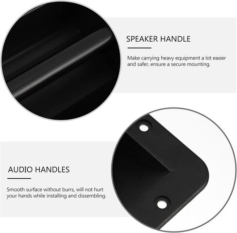 Milisten 4-Pack Recessed Speaker Cabinet Handles, Plastic Heavy-Duty Replacement Audio Handles for Stage Monitors, Subwoofers, PA Speaker Box in Saudi Arabia