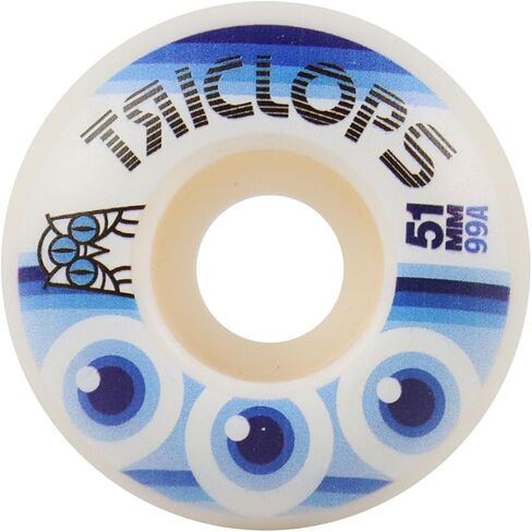 Triclops Skateboard Wheels Third Eye 51mm 99A White with Bones Reds Bearings in Saudi Arabia