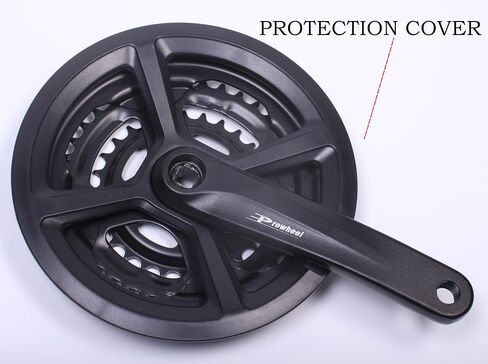 PROWHEEL Bicycle Crankset,42-34-24T/48-38-28T for 3x6/7/8Speed Universal Square Hole Crank Set 170MM Crank Arm for Mountain Bike in Saudi Arabia