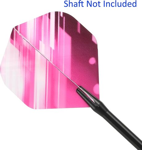15 Pack Standard Dart Flights - Flight Thick Striped Pattern Apply to Soft Tip Steel Tip (Pink) in Saudi Arabia