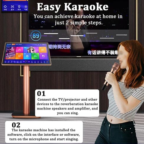 آلة كاريوكي احترافية - مشغل كاريوكي KTV مع ميكروفون لاسلكي، شاشة لمس سعوية 19.5/22 بوصة، مشغل مسرح منزلي عبر الإنترنت، 19.5 بوصة - 3 تيرابايت، 19.5 بوصة - 3 تيرابايت in Kuwait