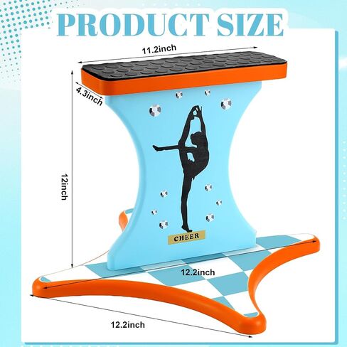 Cheer Balance Trainer 13.4 x 12.2 Inch Wooden Cheer Flyer Stand Cheer Stand for Flyers Cheerleading Stunt Balance Flexibility Trainer Equipment Promote Core Strength Coordination in Saudi Arabia