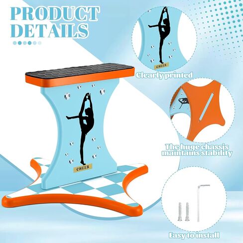Cheer Balance Trainer 13.4 x 12.2 Inch Wooden Cheer Flyer Stand Cheer Stand for Flyers Cheerleading Stunt Balance Flexibility Trainer Equipment Promote Core Strength Coordination in Saudi Arabia