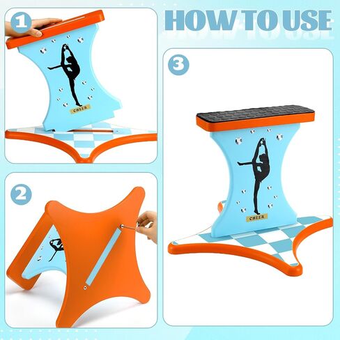Cheer Balance Trainer 13.4 x 12.2 Inch Wooden Cheer Flyer Stand Cheer Stand for Flyers Cheerleading Stunt Balance Flexibility Trainer Equipment Promote Core Strength Coordination in Saudi Arabia