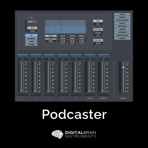 أدوات الدماغ الرقمية Podcaster - خلاط البث والبث الإذاعي - تنزيل البطاقة in Saudi Arabia