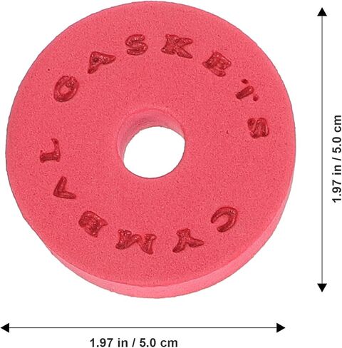 Toyvian Drum Cymbal EVA Cotton Pads Non-deforming Clutch Tube Gaskets Professional Percussion Accessories for Acoustic Electronic Drum Kits Red Protective Felt Sleeves in Saudi Arabia