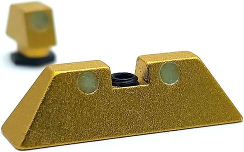 مشاهد ليلية متوهجة في الظلام من TSA® لمسدسات Glock® Slimline - تناسب G43 وG43X وG48 - ألوان متعددة - مجموعة رؤية أمامية وخلفية in Kuwait