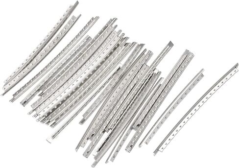 Electric Bass Fret Wire Guitar Fretboard 24 Fret 2.7mm Silver Tone for Bass Fingerboard Replacement, Pack of 48 in Saudi Arabia