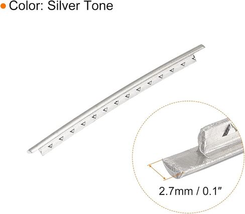 Electric Bass Fret Wire Guitar Fretboard 24 Fret 2.7mm Silver Tone for Bass Fingerboard Replacement, Pack of 48 in Saudi Arabia