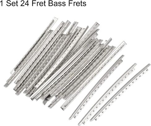 Electric Bass Fret Wire Guitar Fretboard 24 Fret 2.9mm Silver Tone for Bass Fingerboard Replacement, Pack of 24 in Saudi Arabia