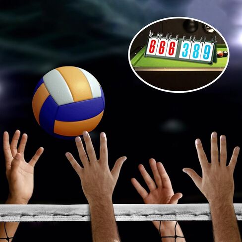 pistro Tabletop Scoreboard Score Flipper 4/5/6 Digit Lightweight Sports Scoreboard Score Keeper for Volleyball Basketball Colleges in Kuwait
