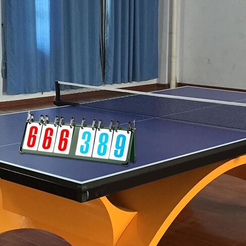 pistro Tabletop Scoreboard Score Flipper 4/5/6 Digit Lightweight Sports Scoreboard Score Keeper for Volleyball Basketball Colleges in Kuwait