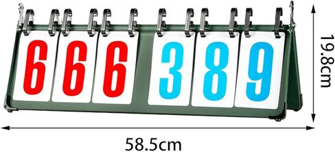 pistro Tabletop Scoreboard Score Flipper 4/5/6 Digit Lightweight Sports Scoreboard Score Keeper for Volleyball Basketball Colleges in Kuwait