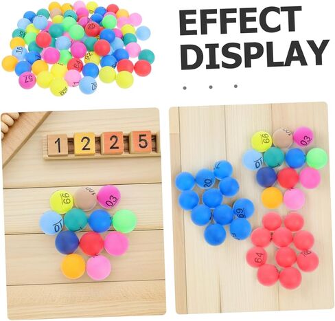 Kisangel 100pcs Lottery Balls Numbers Mixed Table Tennis Balls for Bingo Raffle and School Events in Kuwait