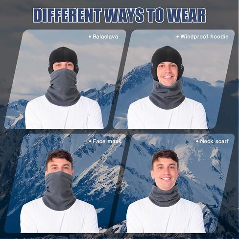 Chicingyou Winter Balaclava Ski Mask for Men Women Helmet Liner Full Face Covering Fleece Thermal Winter Hat for Cold Weather in Saudi Arabia