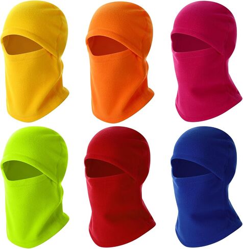 6 Pcs Ski Mask for Men Full Face Cover Winter Warm Fleece Balaclava Windproof Thermal Winter Face Mask Cover in Saudi Arabia