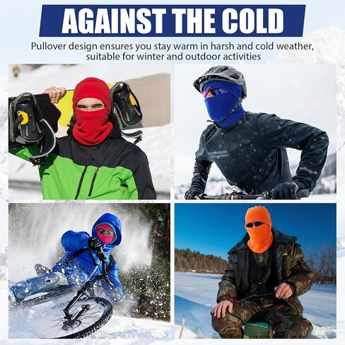 6 Pcs Ski Mask for Men Full Face Cover Winter Warm Fleece Balaclava Windproof Thermal Winter Face Mask Cover in Saudi Arabia