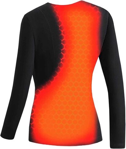 USB Electric Heated Thermal Top for Women Men, Heating Shirts Fleece Lined for Winter Outdoor (No Battery) in Saudi Arabia
