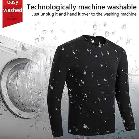 USB Electric Heated Thermal Top for Women Men, Heating Shirts Fleece Lined for Winter Outdoor (No Battery) in Saudi Arabia
