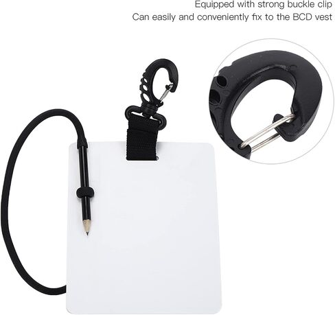 Plastic Underwater Writting Slate Notebook Gear Board with Replaceable Pencil for Divers in Saudi Arabia