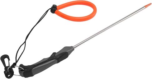 Scuba Diving Stick 316 Stainless Steel Noise Maker Lobster Tickle Stick Pointer Rod with Scale Lanyard Buckle Gray Handle for Underwater Snorkeling in Saudi Arabia