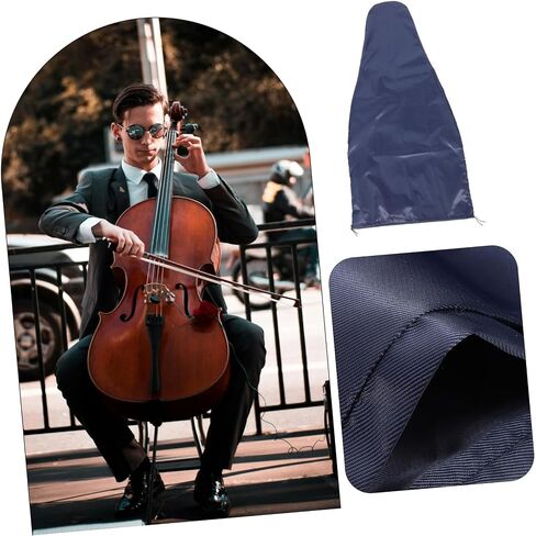 Portable Cello Cover Protector Dustproof Cello Protection Sleeve Waterproof Anti-Scratch Cover for Adjustable Size Suitable for Home and Travel in Saudi Arabia