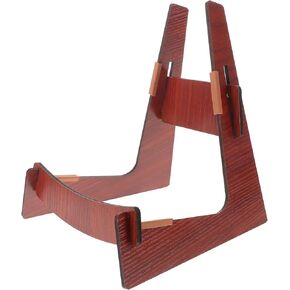 Solid Wood Shaped Guitar Stand Portable Detachable Floor Rack for Acoustic Electric Bass Ukulele Instruments with Stylish Design and Support in Saudi Arabia