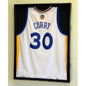 Basketball Jersey Display Case Cabinet Shadow Box 98% UV, Black Finished in Saudi Arabia