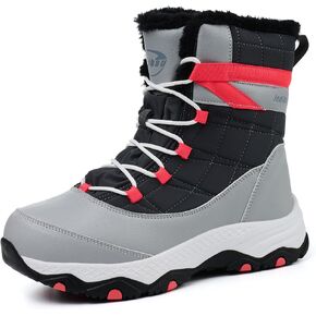 Snow Boots for Women Waterproof Mid-Calf Booties Winter Hiking Boot Durable Warm Fur Lined Boot Non-Slip Climbing Cold Weather Lightweight Shoes in Saudi Arabia