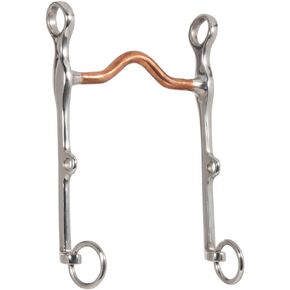 FES Copper Port Slim Curb Horse Bit | Promotes Collection & Headset | Enhances Sensitivity | Encourages Salivation | Stainless Steel Cheeks | Leverage for Subtle Cues in Kuwait
