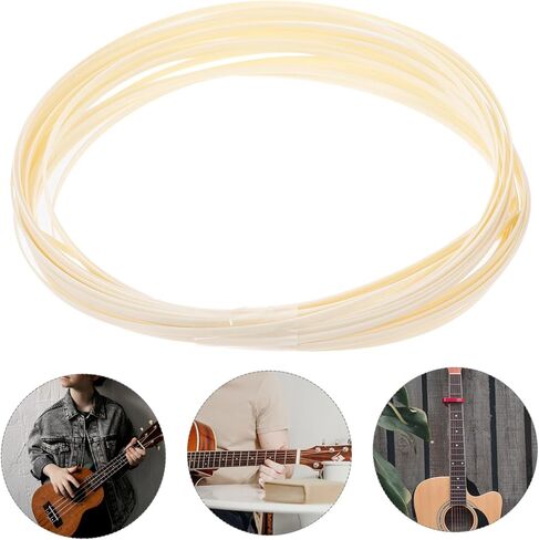 Generic 10pcs White Abs Guitar Binding Strips Edge Protectors for Acoustic Guitar Body Decor Scratch Resistant Stylish Trim in Saudi Arabia