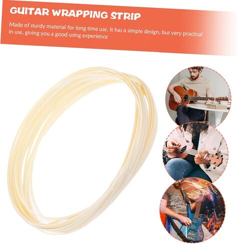 Generic 10pcs White Abs Guitar Binding Strips Edge Protectors for Acoustic Guitar Body Decor Scratch Resistant Stylish Trim in Saudi Arabia
