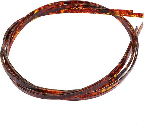 Generic 2pcs Brown Abs Guitar Purfling Strips Binding Trim Inlay Parts for Acoustic Electric Bass Ukulele Mandolin Repair Craft in Saudi Arabia
