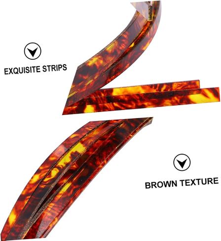 Generic 2pcs Brown Abs Guitar Purfling Strips Binding Trim Inlay Parts for Acoustic Electric Bass Ukulele Mandolin Repair Craft in Saudi Arabia
