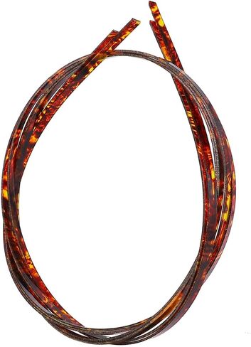 Generic 2pcs Brown Abs Guitar Purfling Strips Binding Trim Inlay Parts for Acoustic Electric Bass Ukulele Mandolin Repair Craft in Saudi Arabia