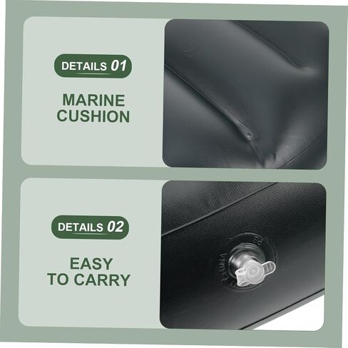 Milisten 2pcs PVC Fishing Seat Cushion for Kayak and Boat Waterproof Padded Fishing Pad Backrest Portable Chair for Outdoor Adventure in Saudi Arabia