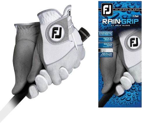 FootJoy Women's RainGrip Prior Generation Golf Gloves, Pair, White Large in Kuwait