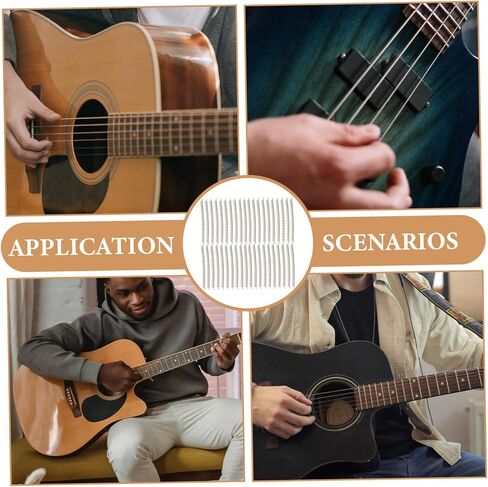 VANZACK 40Pcs Reliable Guitar Fret White Copper Electric Guitar Frets Durable Luthier Tools for Acoustic Electric Guitars Compact Resistant Design in Saudi Arabia