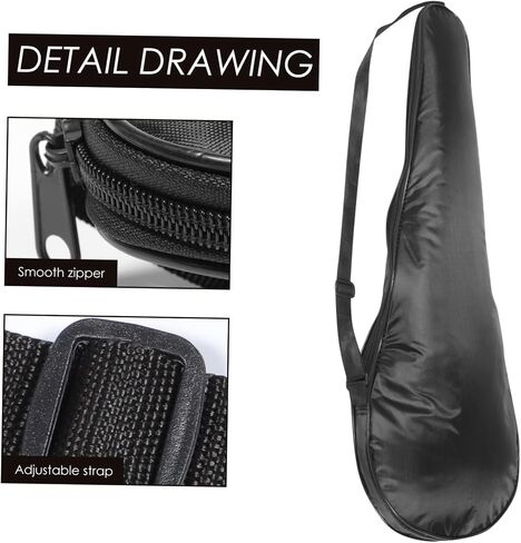 Milisten Adjustable Shoulder Strap Tennis Racket Bag Lightweight Padded Badminton Protection Pouch Waterproof Wear-resistant Single Racket Carrier for Men and Women for Travel and Sports in Saudi Arabia