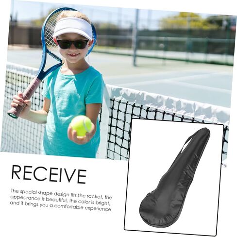 Milisten Adjustable Shoulder Strap Tennis Racket Bag Lightweight Padded Badminton Protection Pouch Waterproof Wear-resistant Single Racket Carrier for Men and Women for Travel and Sports in Saudi Arabia